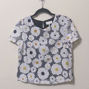 Anthropologie Harlyn Daisy Lace Top